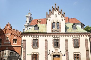 Polonya 'nın Krakow kentindeki Czartoryski Müzesi ve Kütüphanesi' nin bulunduğu binanın manzarası
