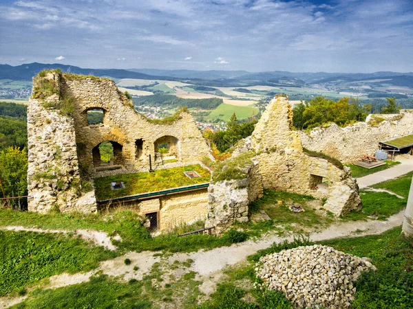 Castillo Lietava Ruinas Lietavska Lucka Medieval Eslovaquia —  Fotos de Stock