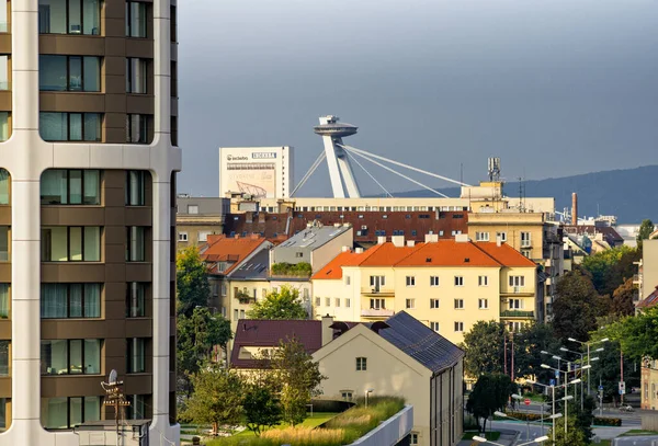 Mlynske Nivy Snp Híd Ufo Építés Pozsony Szlovákia — Stock Fotó