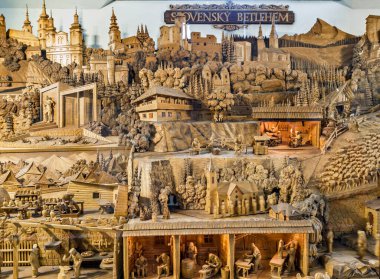 Slovak ahşap Beytüllahim, Rajecka Lesna, Slovakya.