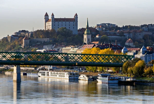 Bratislava Castle Old Bridge Old Town Center Bratislava Slovakia — Stock Photo, Image