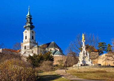 Nitra 'daki kale, kilise, duvarlar, Slovakya.