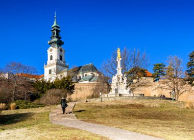 Nitra Kalesi, Veba Sütunu, Hıristiyan, Katolik Kilisesi, Slovakya.