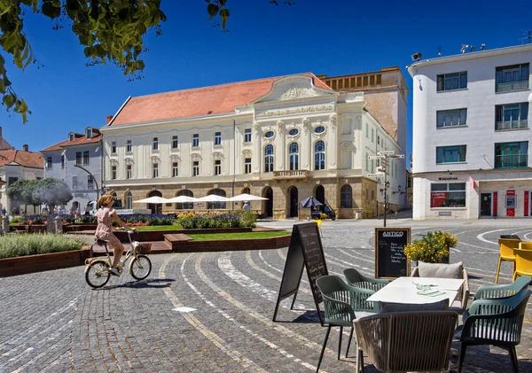 Municipal Theater Jan Palarik Trnava Pedestrian Zone Slovakia — Foto de Stock