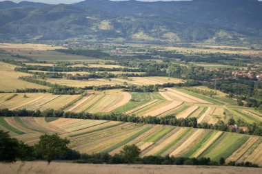 Dağ manzarası, güneşli gün Romanya manzarası