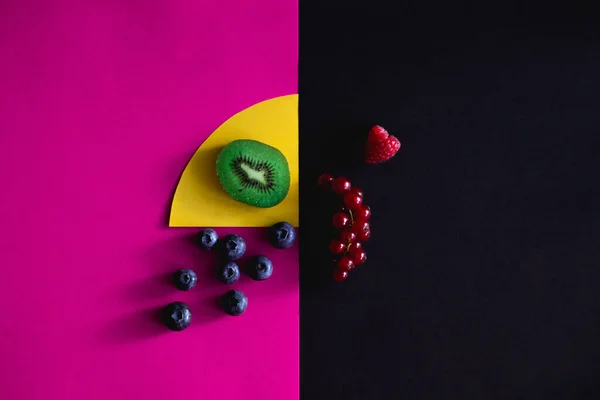 Διαφορετικά Φρούτα Πολύχρωμο Αφηρημένο Φόντο Ποικιλομορφία — Φωτογραφία Αρχείου