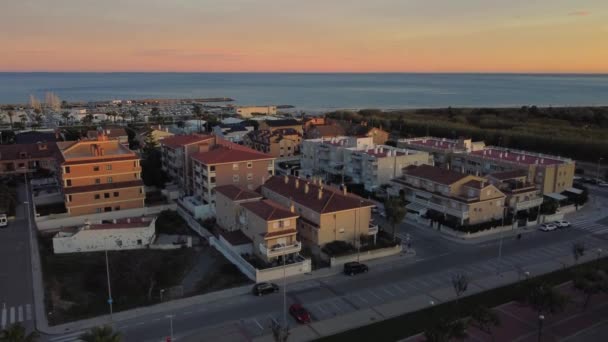 Aerial View Lighthouse Operation Lighthouse Located Canet Den Berenguer Video — 图库视频影像