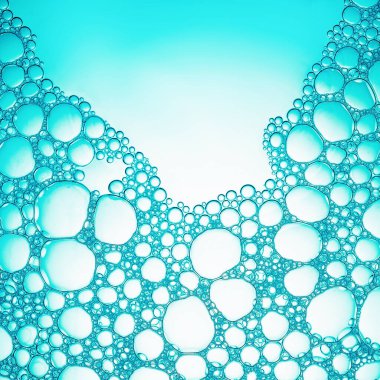 Köpüklü köpük. Soyut sabun dokusu. Suda deterjan. Düz yatıyordu.