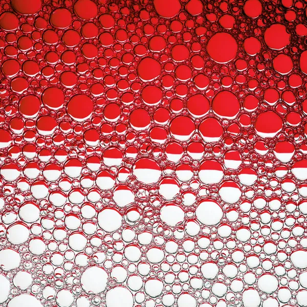Abstract Red Bubbles Background Foam Bubbles Macro Texture — Stock Photo, Image