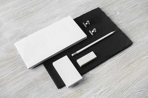 Blank Stationery Template Branding Mock Designers Portfolios Blank Envelope Business — Stock Photo, Image