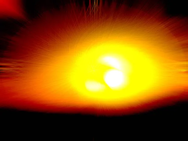 Abstrakte Verdrehte Lichtfasern Mit Sonnenuntergangseffekt Hintergrund — Stockfoto