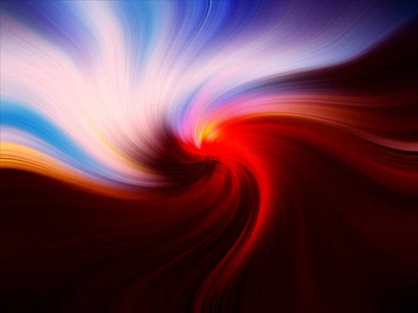 抽象的な赤いねじれた光ファイバーは波の背景に影響します — ストック写真