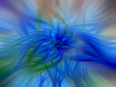 Mavi renkli soyut bükülmüş ışık lifleri desenli arkaplan tasarımları