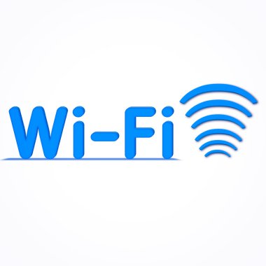 Nesnelerin interneti, hızlı internet bağlantısını, hareketliliğin geleceğini, hücresel veri yoluyla iletişimi temsil eden, İnternet bağlantısı sembollü 3D bir Wi-Fi metni