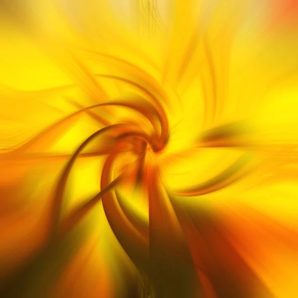Rendering Bright Yellow Abstract Spiral Background — Stock Photo, Image