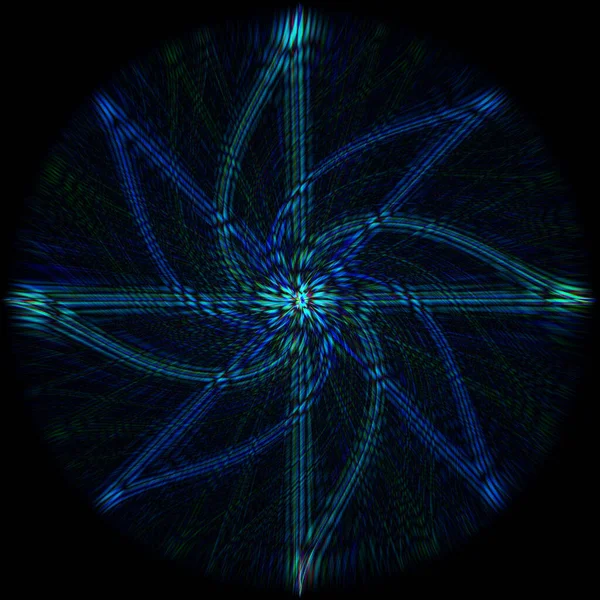 Soyut Parlak Mavi Spiral Bir Arkaplanın Boyutlu Görüntüsü — Stok fotoğraf