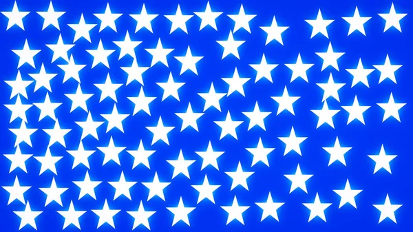 Patrón Sin Costuras Ilustración Con Estrellas Aisladas Sobre Fondo Azul —  Fotos de Stock
