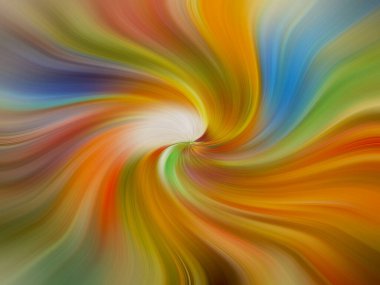 Soyut, parlak, sarmal bir arkaplanın üç boyutlu bir çizimi