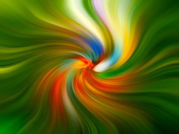 Illustration Abstract Bright Yellow Red Green Spiral Background — Stock Photo, Image