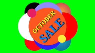 Haziran Satışı Düz Stil Etiket Etiketi Renkli Etiket Açılış Animasyonu 4K yeşil ekranda. Satış, İndirim, Anlaşmalar, Özel Teklif veya Haziran etkinliği