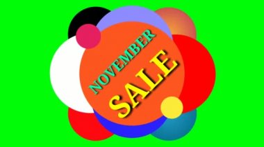 Haziran Satışı Düz Stil Etiket Etiketi Renkli Etiket Açılış Animasyonu 4K yeşil ekranda. Satış, İndirim, Anlaşmalar, Özel Teklif veya Haziran etkinliği