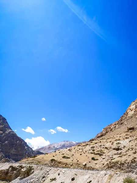 Paysage Montagne Avec Ciel Bleu Nuages — Photo