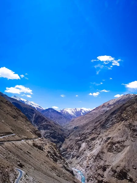 Vista Panorámica Del Valle Spiti Desde Aldea Nako Himachal Pradesh — Foto de Stock
