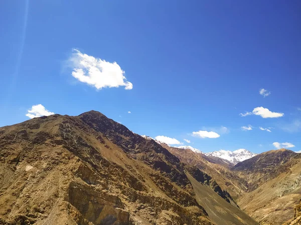 Paisagem Vale Spiti Com Céu Azul Nuvens — Fotografia de Stock