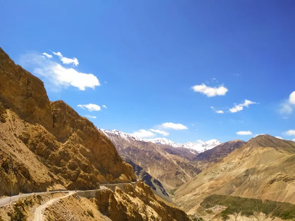 Scenery State Highway Spiti Valley India Barren Rocky Mountain Forms — Stock Photo, Image