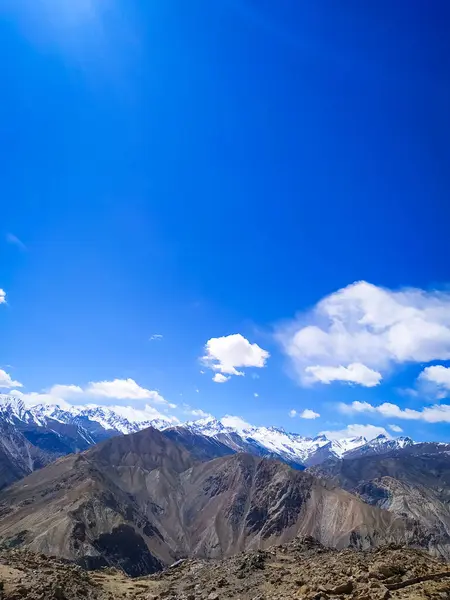 Prachtig Landschap Van Spiti Valley Met Acht Besneeuwde Berg Himachal — Stockfoto