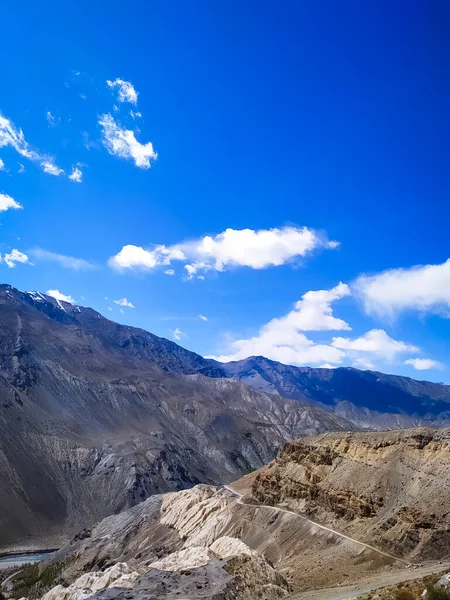 Amazing Landscape Valley Blue Sky Clouds Mountain Valley Travel Himachal — Stock Photo, Image