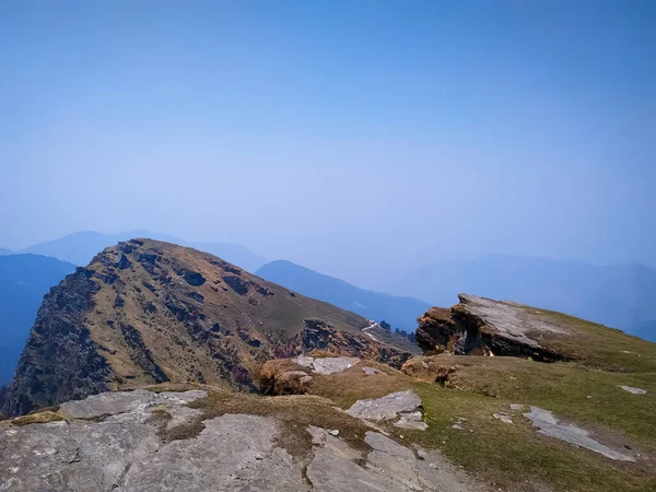 Красивий Вид Гірський Пейзаж Блакитним Небом — стокове фото