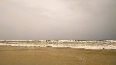 Kum plaj arka plan dalga