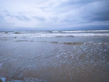 Beautiful scenary wave hit the beach