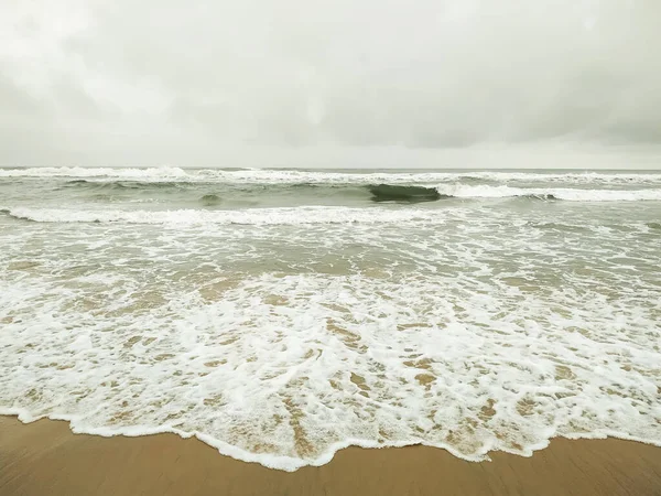 Beautiful Sea Waves Sand Beach — ストック写真