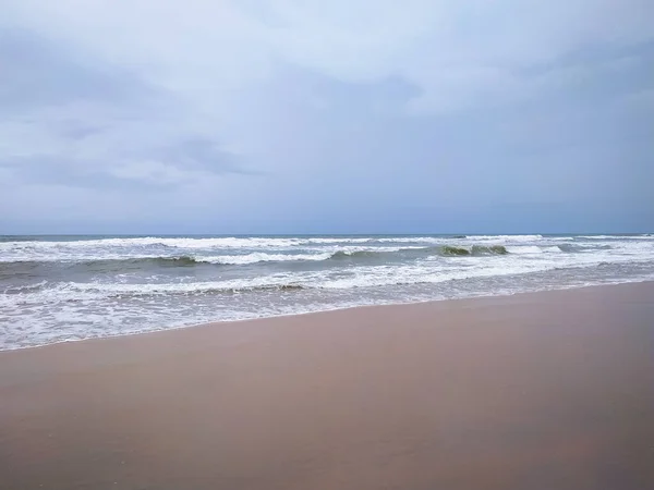 Beautiful Sand Beach Wave Background — Stockfoto