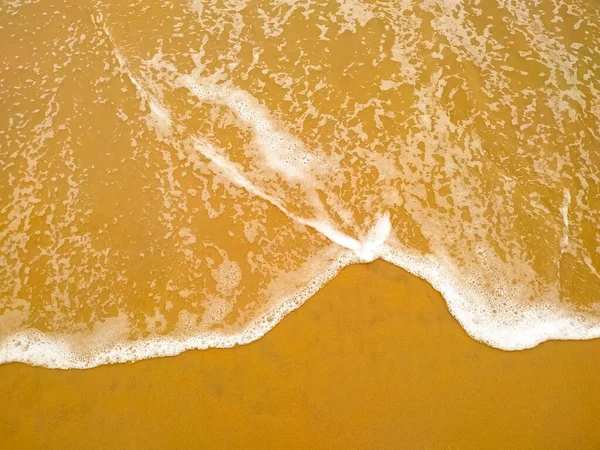Wave Yellow Sand Beach Background — Stock fotografie