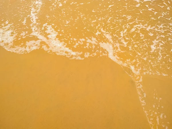 Soft White Wave Sea Sand Beach — ストック写真