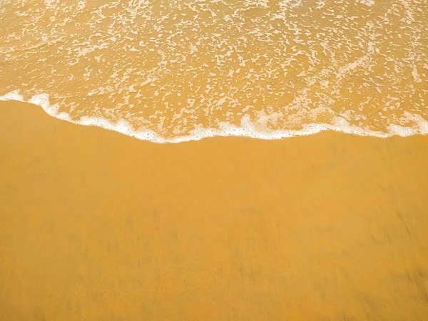 Limpe Praia Areia Fina Fundo Onda Branca — Fotografia de Stock
