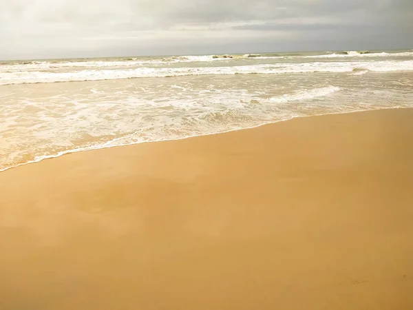 Soft Wave Lite Yellow Sandy Beach — Stock fotografie