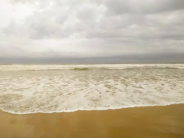 Beautiful Wave Sand Beach Sky — Foto de Stock
