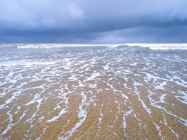 Морская Волна Песчаном Пляже Индии — стоковое фото