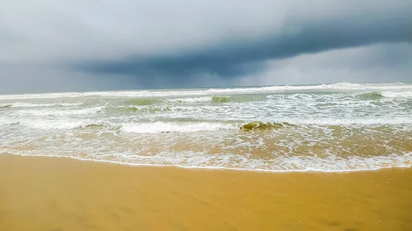 Beautiful View Waves Sand Beach Texture Background — Fotografia de Stock