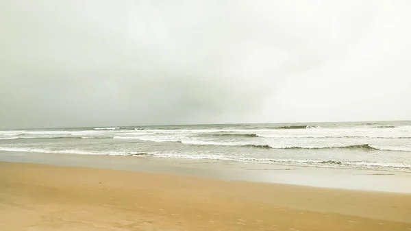 Волна Моря Песчаном Пляже Летний Песчаный Пляж — стоковое фото