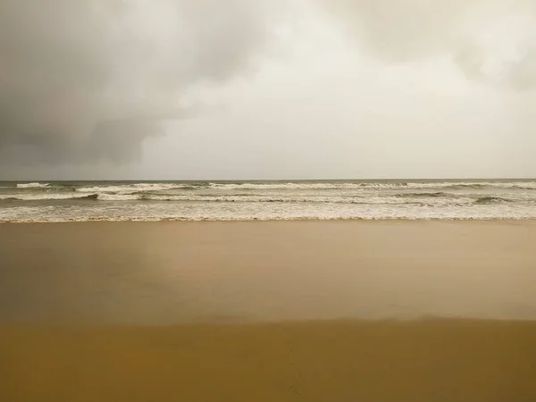 Sky Waves Sand Beach — Fotografia de Stock
