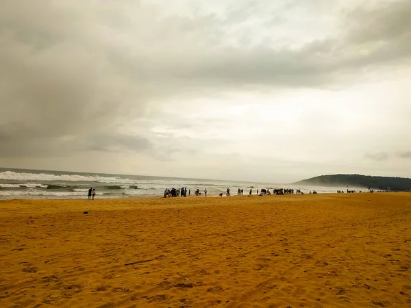 Cielo Tramonto Sulla Spiaggia Del Paesaggio — Foto Stock