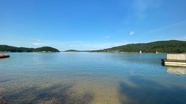 Polanczyk Podkarpackie Voyvoda Polonya Eylül 2021 Solinska Barajı Solinskie Gölü — Stok fotoğraf