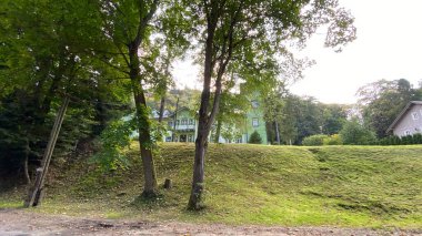 Rymanow - Zdroj Subcarpathian Voyvoda Polonya, 13. Eyüp 2021 Spa Parkı 'nda bir Sanatoryum Uzdrowiskowe Maria