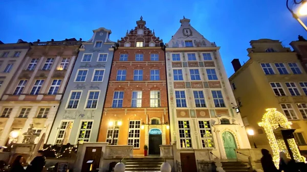 Gdansk Poland January 2022 Old Town Historic Buildings Dluga Street — Photo