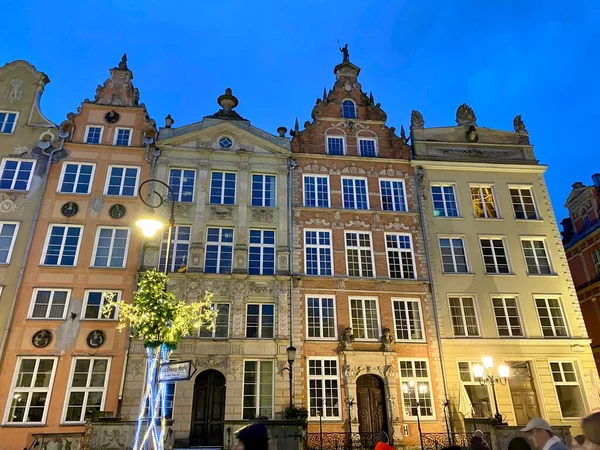 Gdansk Polônia Janeiro 2022 Cidade Velha Edifícios Históricos Dluga Street — Fotografia de Stock